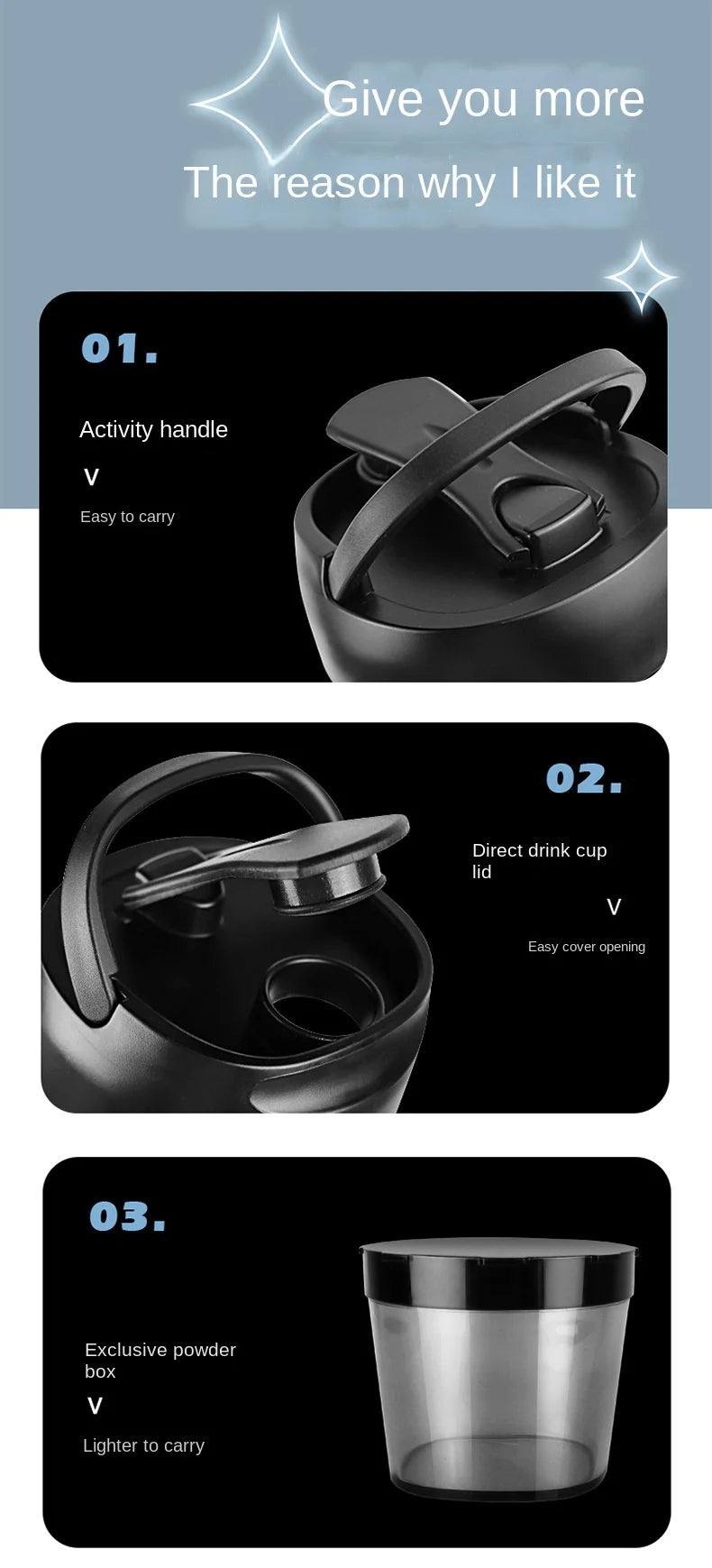 VitalFit Protein Shaker bottle