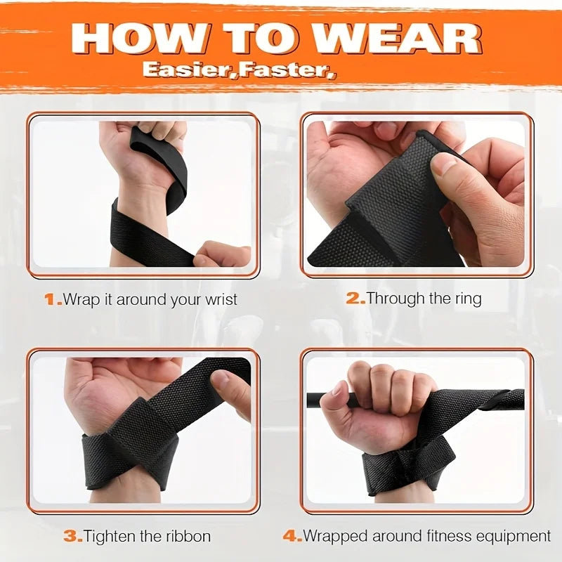 VitalFit Wrist Straps – Heavy Duty Weightlifting Support